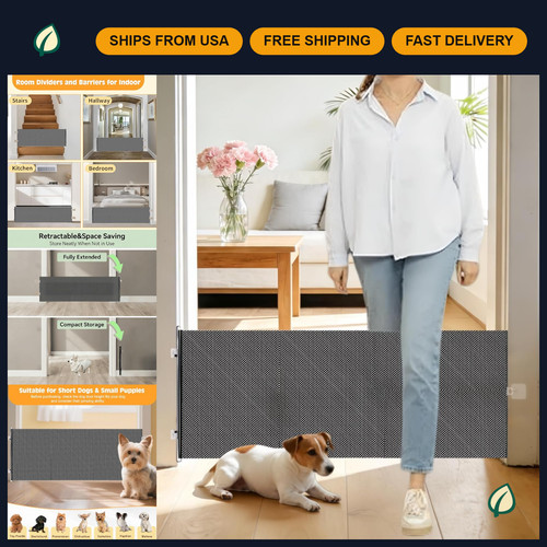 Retractable dog gate - gate,