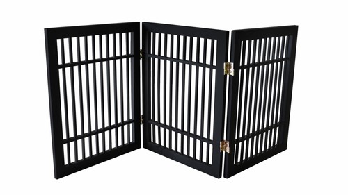 Freestanding wooden dog gate - wooden,